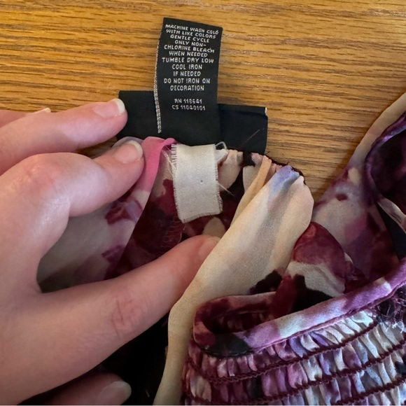 Purple Floral Sheer Top - Picture 8 of 8